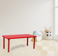 Supreme - Drive (Kid Table With Iron Legs) Red - Kids Furniture | H:500 x W:610 x D:1220mm | 1 Year Warranty
