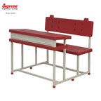 SUPREME ACADEMY (DUAL DESK WITH METAL FRAME) RED