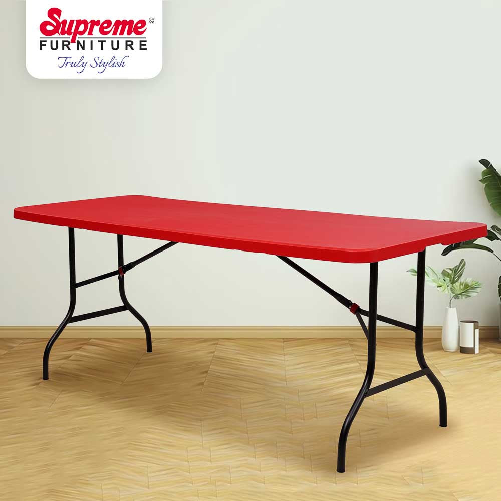Supreme - Edge Red - Plastic Table | H:740 x W:1825 x D:760mm | 1 Year Warranty