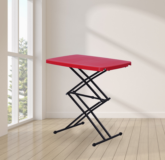 Supreme - Matrix (Adjustable Heighti Red - Plastic Table | H:762 x W:496 x D:743mm | 1 Year Warranty