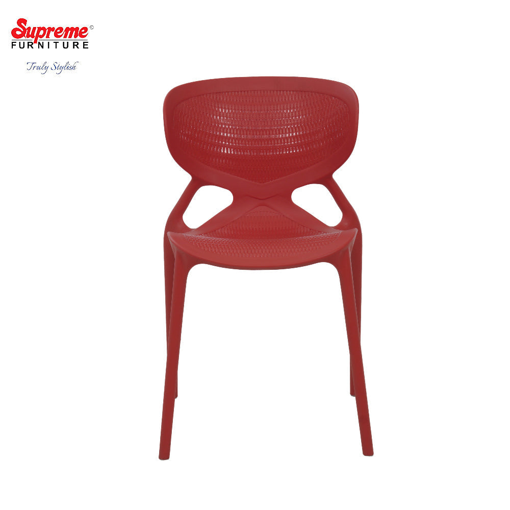 Supreme - Kiara Red - Plastic Chair | H:500 x W:440 x D:795mm | 1 Year Warranty