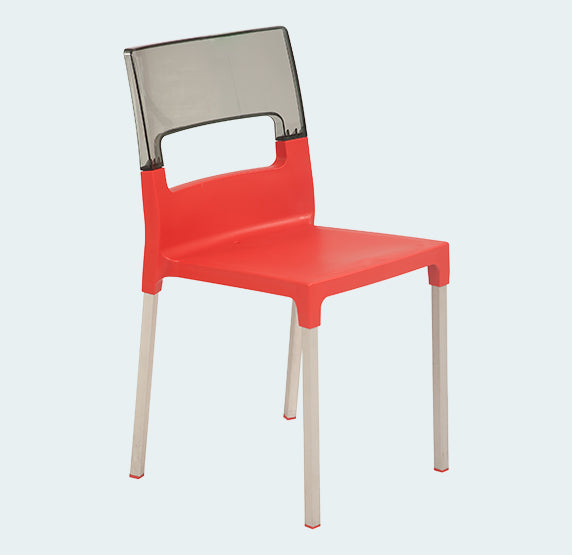 Supreme - Diva Red Black - Plastic Chair | H:845 x W:450 x D:510mm | 1 Year Warranty