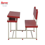 SUPREME ACADEMY (DUAL DESK WITH METAL FRAME) RED