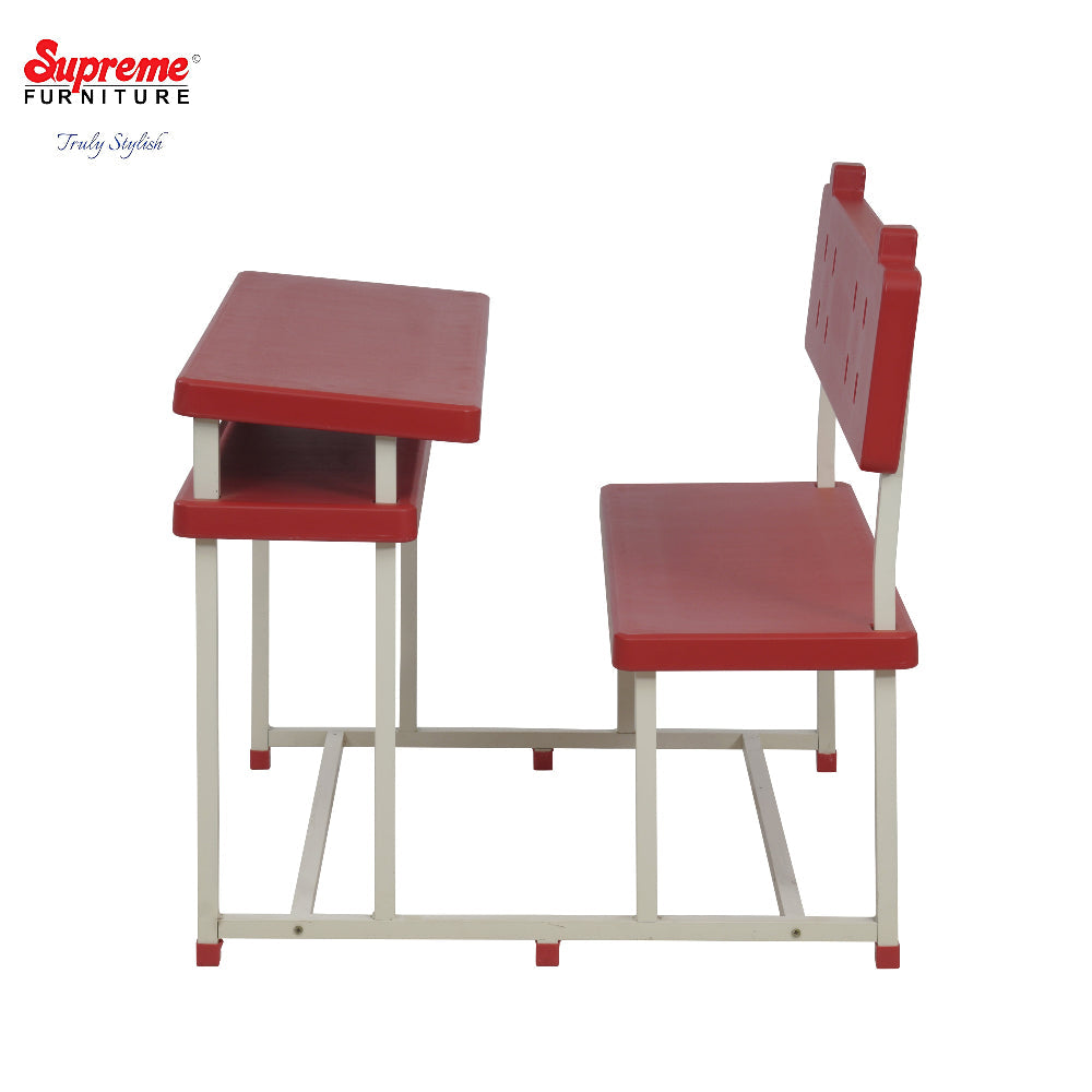 SUPREME ACADEMY (DUAL DESK WITH METAL FRAME) RED