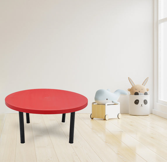 SUPREME DISKETTE (KID TABLE WITH IRON LEGS WITH DIA-1050MM). RED