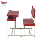 SUPREME ACADEMY (DUAL DESK WITH METAL FRAME) RED