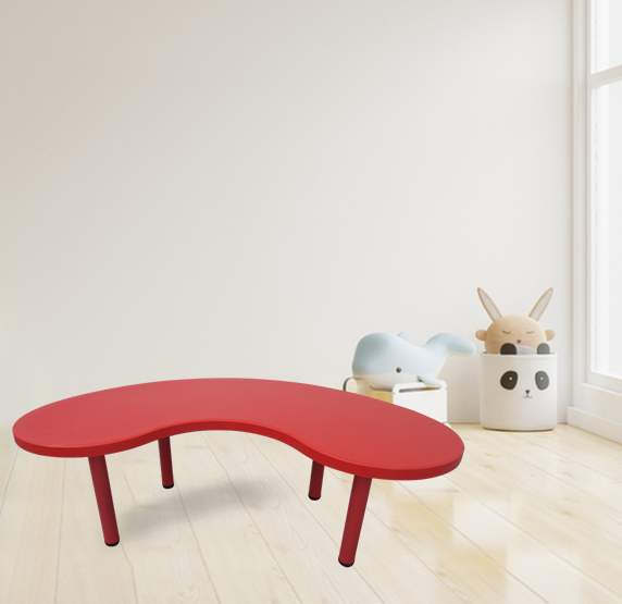Supreme - Moon (Kid Table With Iron Legs) Red - Kids Furniture | H:500 x W:1505 x D:540mm | 1 Year Warranty