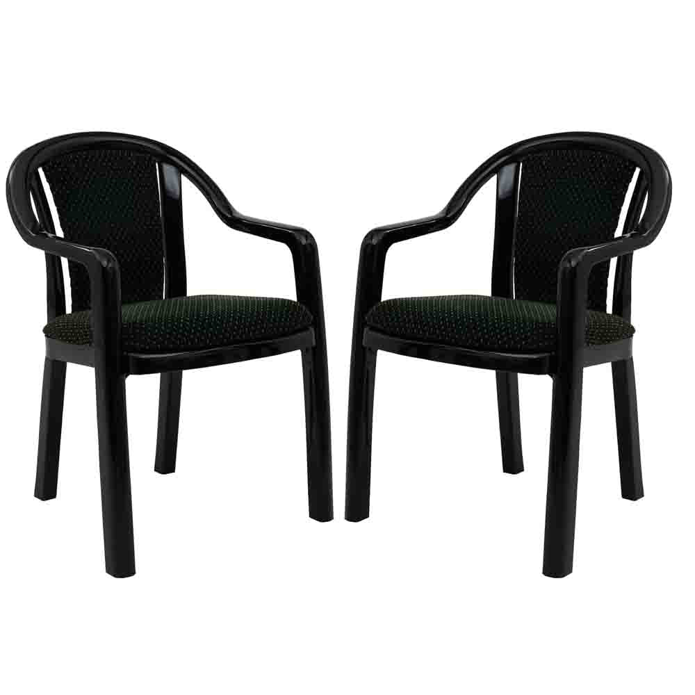 Supreme - Ornate Black Green - Plastic Chair | H:815 x W:560 x D:560mm | 1 Year Warranty