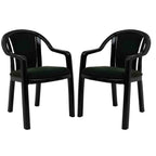 Supreme - Ornate Black Green - Plastic Chair | H:815 x W:560 x D:560mm | 1 Year Warranty