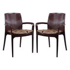 Supreme - Texas Deluxe Jordan Brown  Brown Circle - Jordan Brown Brown Circle - Plastic Chair | H:870 x W:580 x D:650mm | 1 Year Warranty
