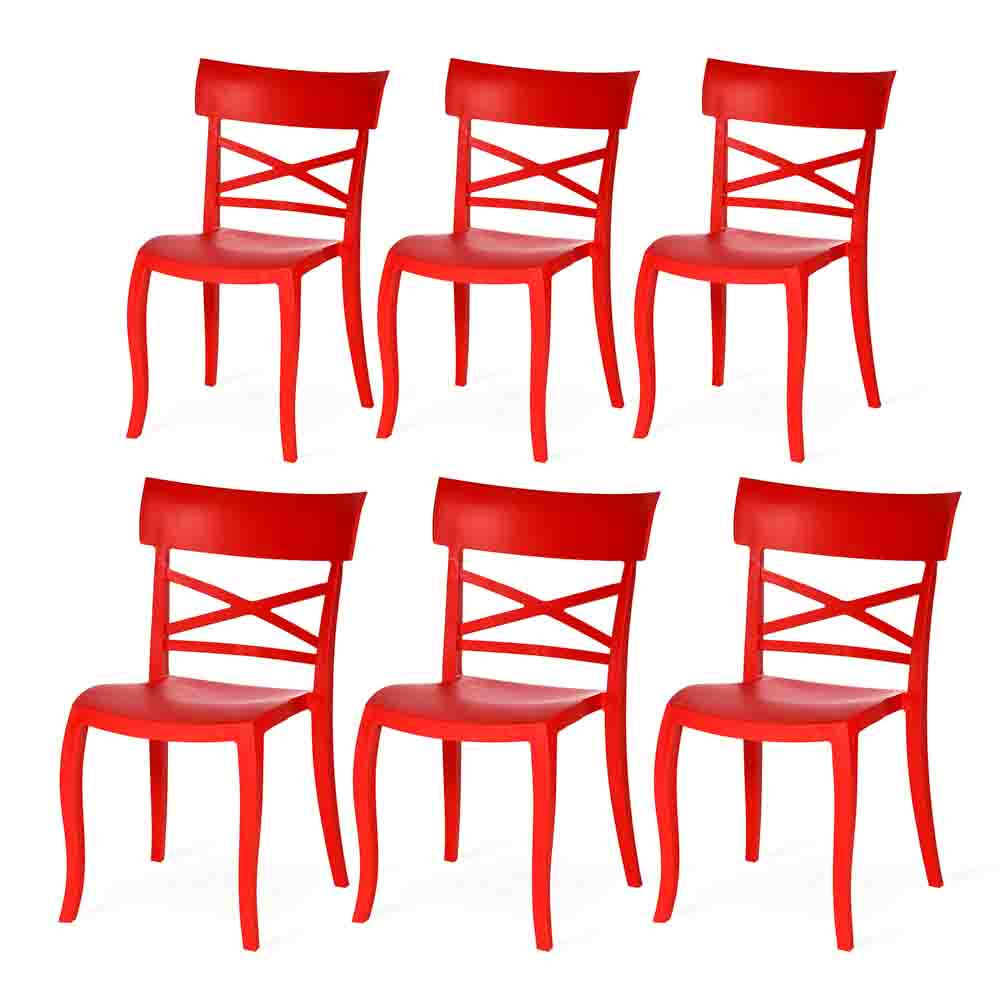 Supreme - Cruz Red - Plastic Chair | H:825 x W:500 x D:565mm | 1 Year Warranty