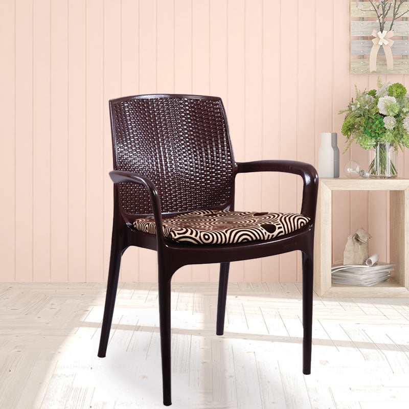 Supreme - Texas Deluxe Jordan Brown  Brown Circle - Jordan Brown Brown Circle - Plastic Chair | H:870 x W:580 x D:650mm | 1 Year Warranty