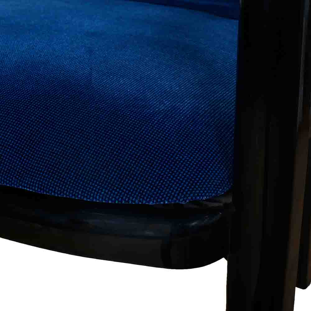 Supreme - Ornate Black Blue Dobby - Plastic Chair | H:815 x W:560 x D:560mm | 1 Year Warranty