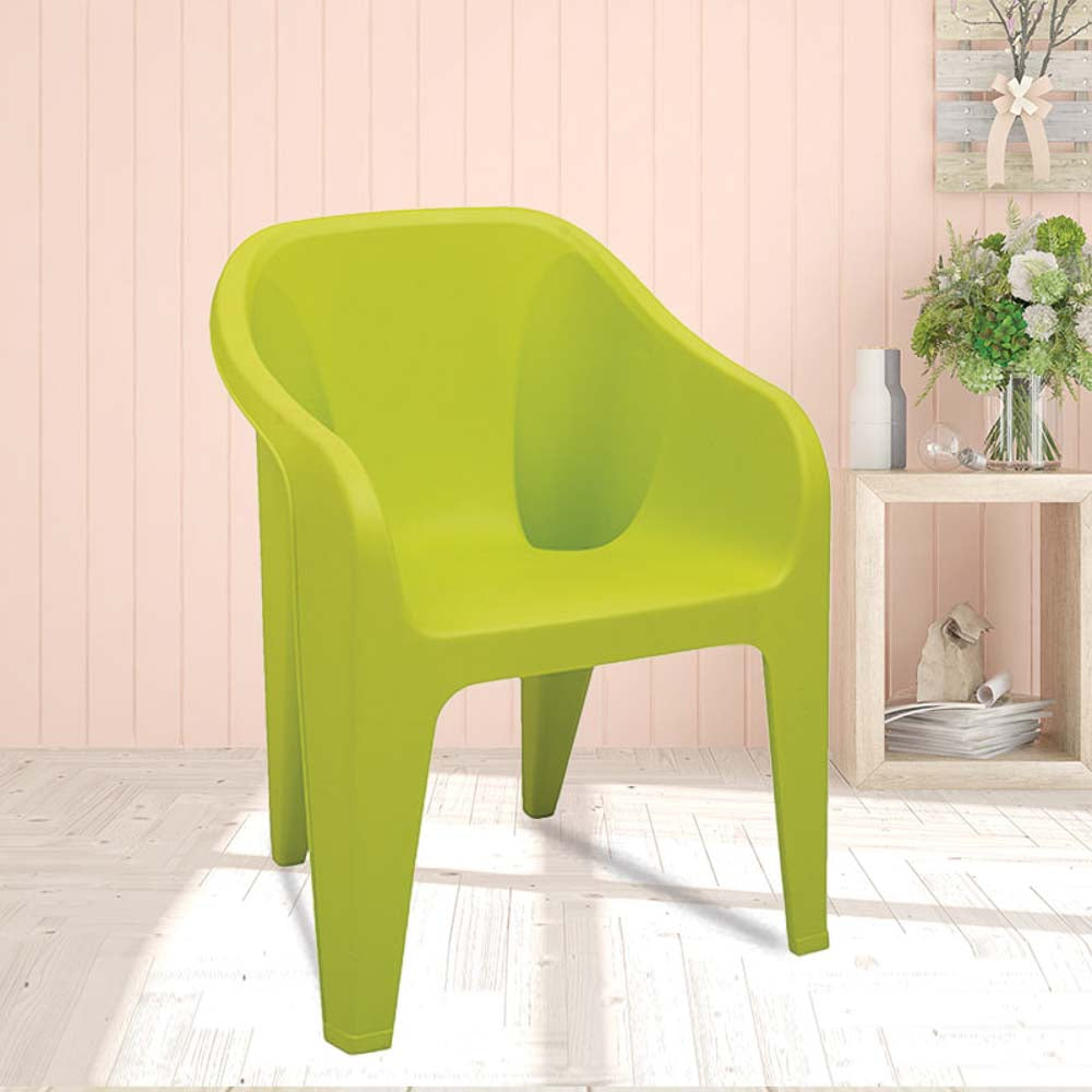 Supreme - Futura Villa Green - Plastic Chair | H:860 x W:585 x D:625mm | 1 Year Warranty