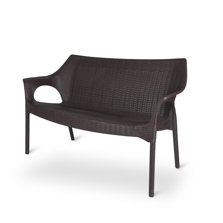 Supreme - Love Seat (Two Seater) Wenge - Plastic Chair | H:830 x W:1300 x D:580mm | 1 Year Warranty