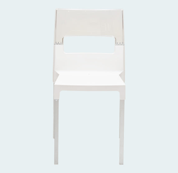 Supreme - Diva White With Natural - Plastic Chair | H:845 x W:450 x D:510mm | 1 Year Warranty